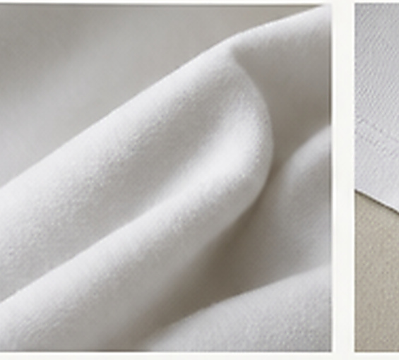 Close-up of 001 white T-shirt fabric